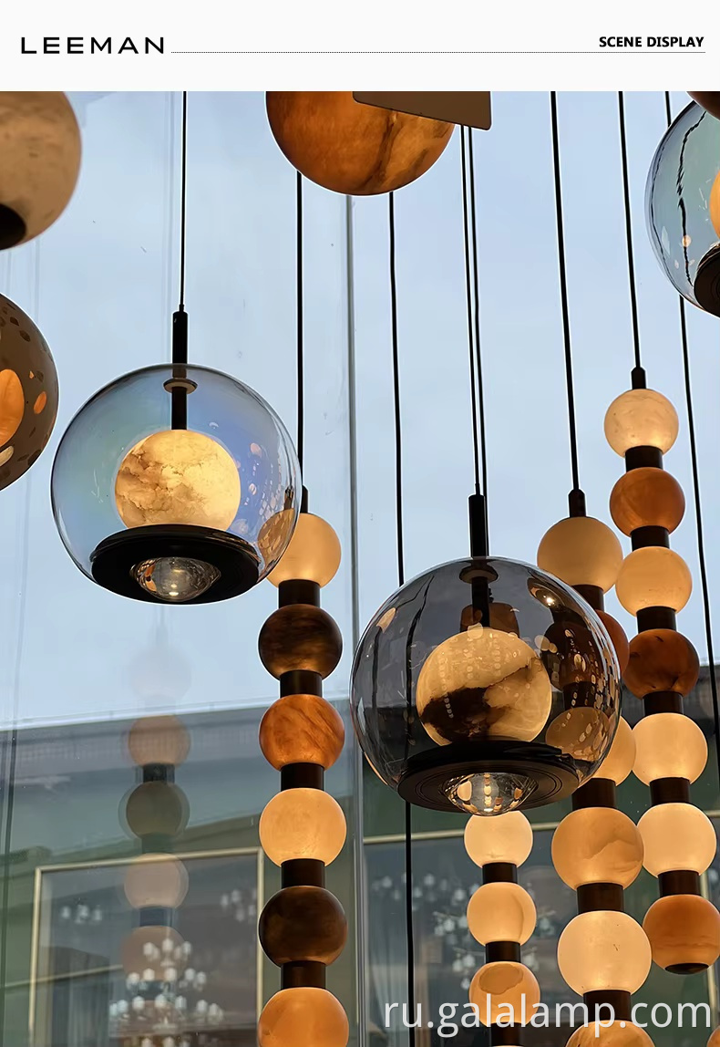 Люстра из дымчатого стекла в стиле индустриальный шик Industrial-Chic-Smoked-Glass-Chandelier